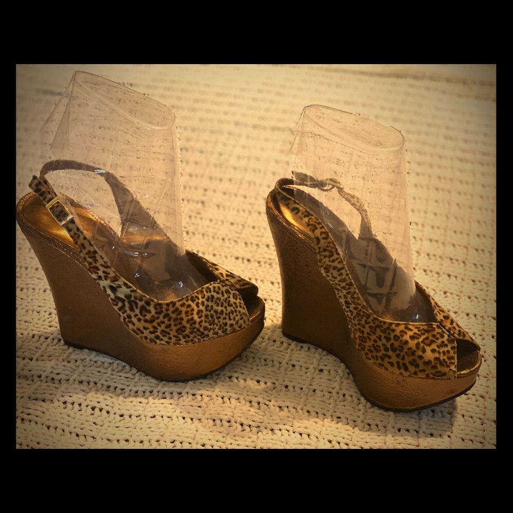 Leopard Wedges